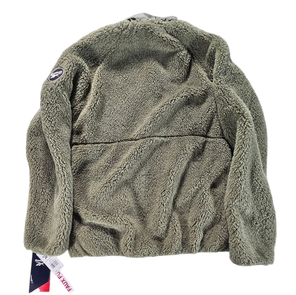 NWT Reebok Women's Olive Green Sherpa Fleece size Medium super soft - Picture 2 of 5